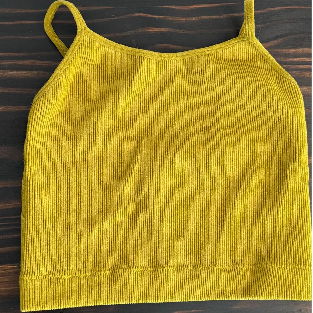 Zenana Ribbed High Neck Seamless Cropped Cami Tank Top - Picture 3 of 11
